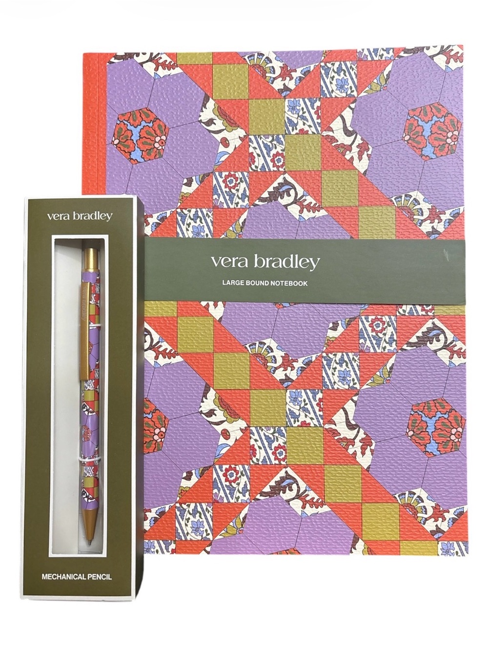 ✔️ Vera Bradley Marrakesh Patchwork Notebook & Mechanical Pencil Set